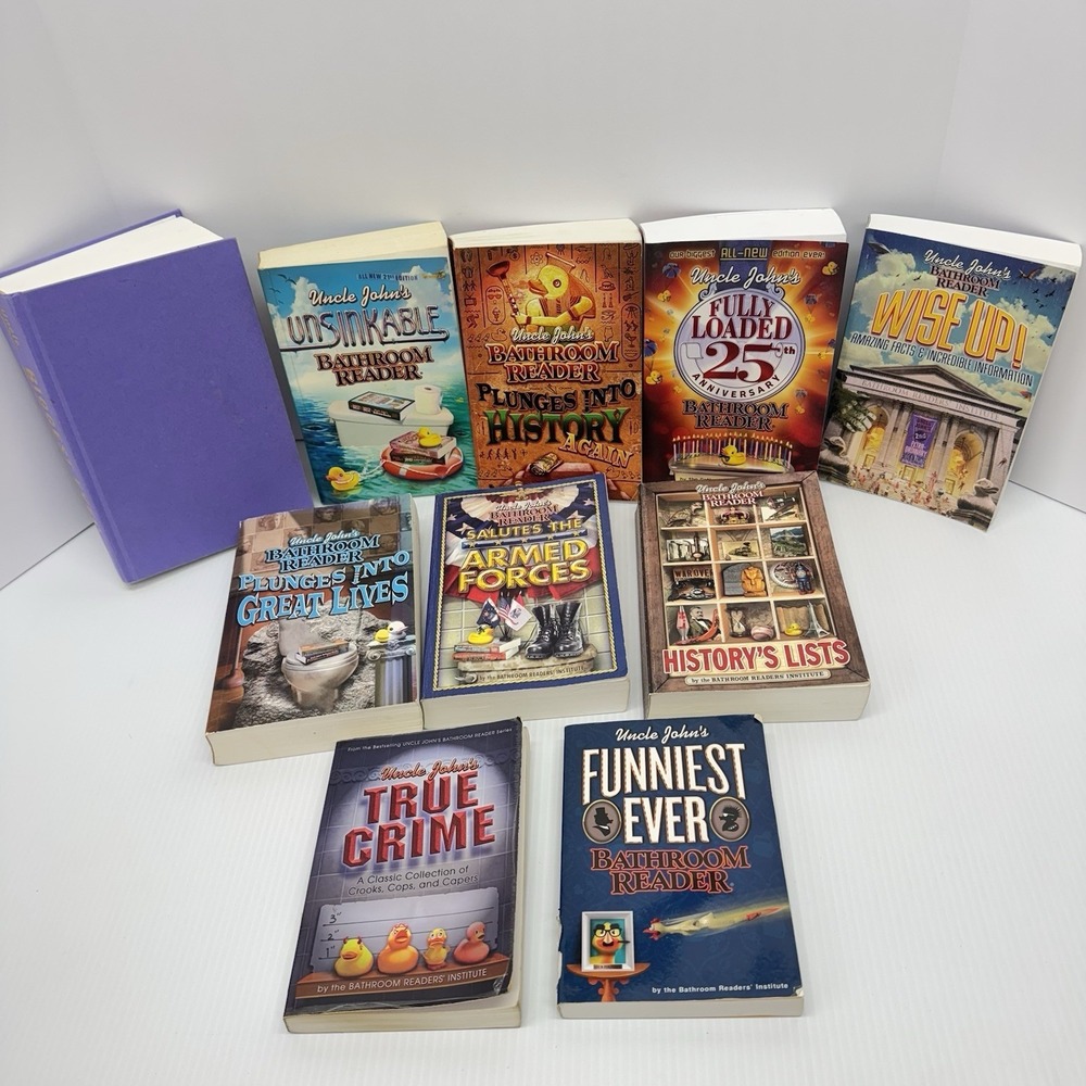 Uncle John's Bathroom Reader lot of 10 books Sports/Universe/Odd/Dumb/Crazy